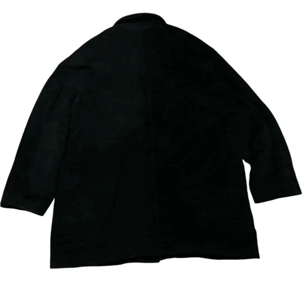 Ralph Lauren Men’s 100% Wool Peacoat zip/button closure size 48L Black - Picture 4 of 6